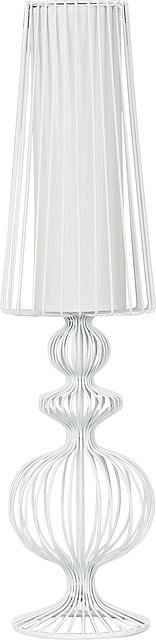 Zdjęcie przedstawia lampę drucianą białą.